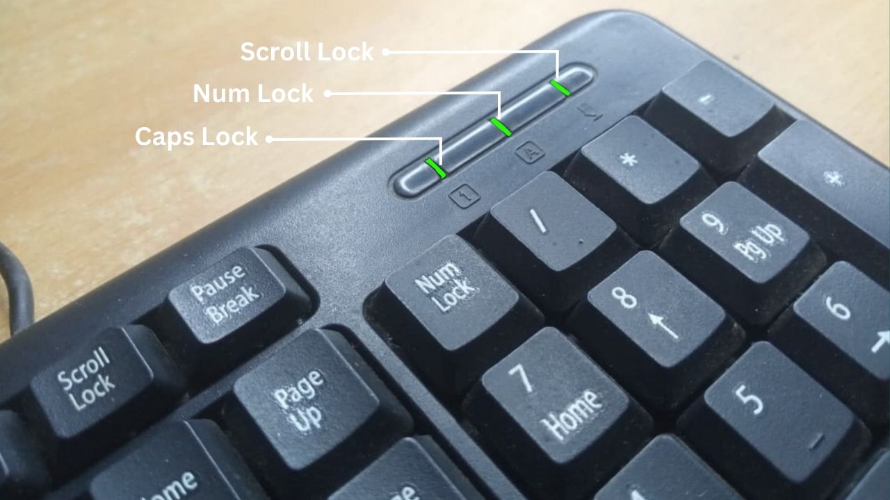Caps, Num and Scoll Lock Key